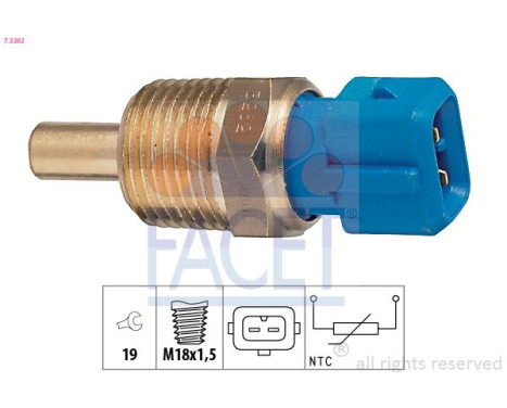 Sensor, coolant temperature Made in Italy - OE Equivalent 7.3262 Facet