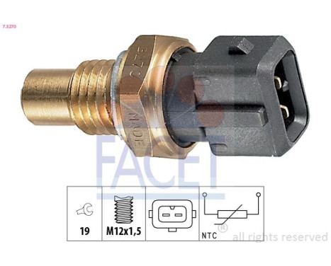 Sensor, coolant temperature Made in Italy - OE Equivalent 7.3270 Facet