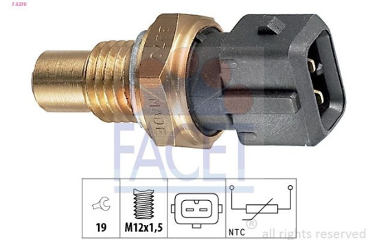 Sensor, coolant temperature Made in Italy - OE Equivalent 7.3270 Facet