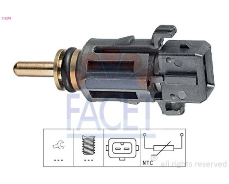 Sensor, coolant temperature Made in Italy - OE Equivalent 7.3279 Facet