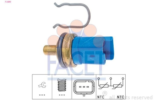 Sensor, coolant temperature Made in Italy - OE Equivalent 7.3293 Facet