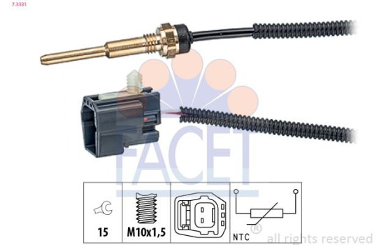 Sensor, coolant temperature Made in Italy - OE Equivalent 7.3331 Facet