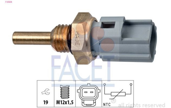 Sensor, coolant temperature Made in Italy - OE Equivalent 7.3334 Facet