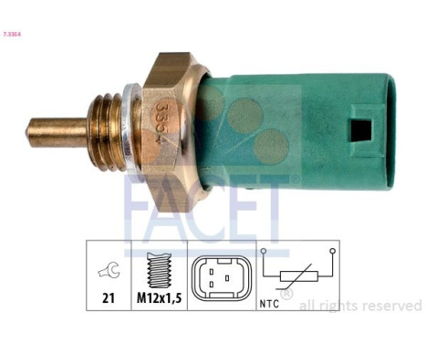 Sensor, coolant temperature Made in Italy - OE Equivalent 7.3354 Facet