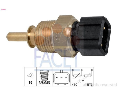 Sensor, coolant temperature Made in Italy - OE Equivalent 7.3367 Facet