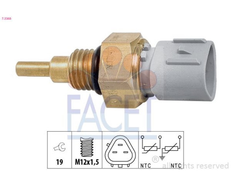 Sensor, coolant temperature Made in Italy - OE Equivalent 7.3368 Facet