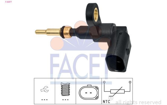 Sensor, coolant temperature Made in Italy - OE Equivalent 7.3377 Facet