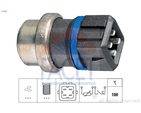 Sensor, coolant temperature Made in Italy - OE Equivalent 7.3536 Facet