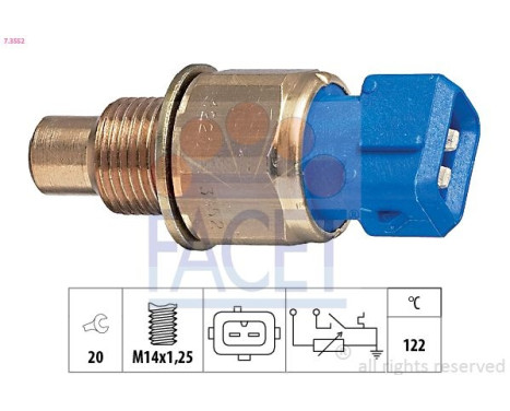 Sensor, coolant temperature Made in Italy - OE Equivalent 7.3552 Facet