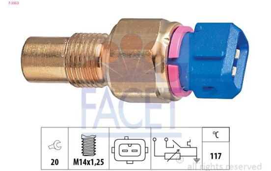 Sensor, coolant temperature Made in Italy - OE Equivalent 7.3553 Facet