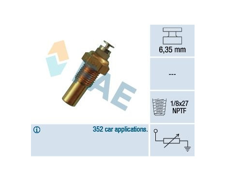 Sensor, coolant temperature