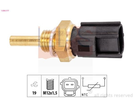 Sensor, cylinder head temperature Made in Italy - OE Equivalent 1.830.177 EPS Facet