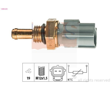 Sensor, fuel temperature Made in Italy - OE Equivalent 1.830.234 EPS Facet