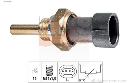 Sensor, oil temperature Made in Italy - OE Equivalent 1.830.098 EPS Facet