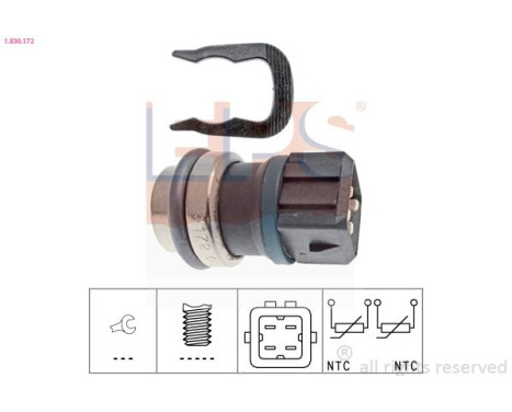 Sensor, oil temperature Made in Italy - OE Equivalent 1.830.172 EPS Facet