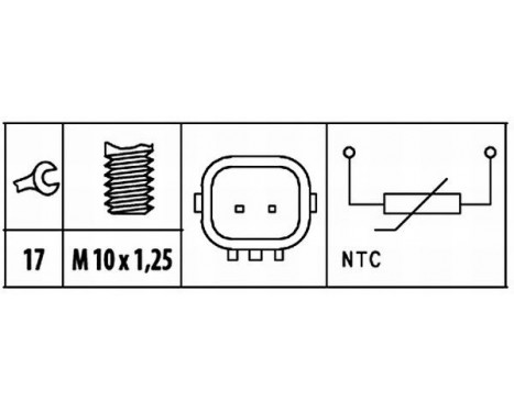 Temperature Switch, radiator fan, Image 2