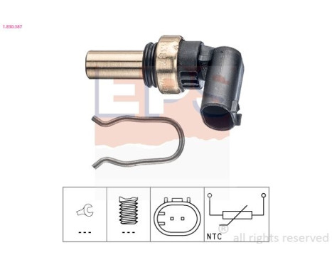Sensor, coolant temperature Made in Italy - OE Equivalent 1.830.387 EPS Facet