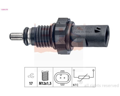 Sensor, fuel temperature Made in Italy - OE Equivalent 1.830.375 EPS Facet