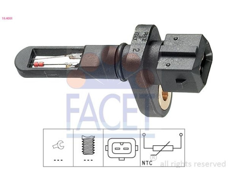 Sensor, intake air temperature Made in Italy - OE Equivalent 10.4001 Facet