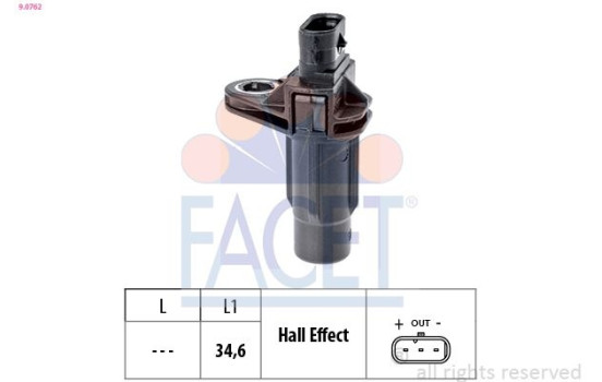 Crankshaft sensor 9.0762 Facet