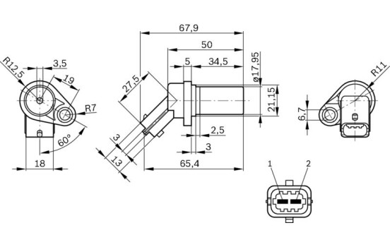 Sensor, crankshaft pulse DG-6-S Bosch, Image 2