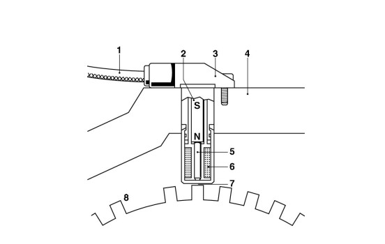 Sensor, crankshaft pulse DG-6-S Bosch, Image 4