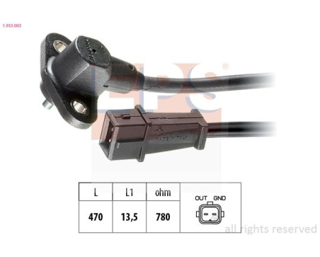 Sensor, crankshaft pulse Made in Italy - OE Equivalent 1.953.003 EPS Facet