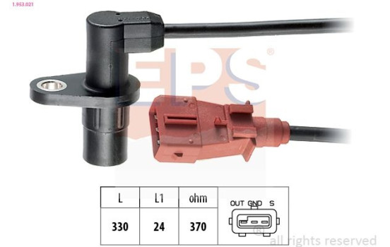 Sensor, crankshaft pulse Made in Italy - OE Equivalent 1.953.021 EPS Facet