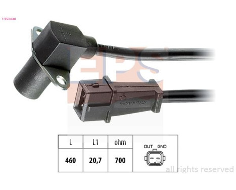 Sensor, crankshaft pulse Made in Italy - OE Equivalent 1.953.030 EPS Facet