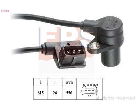 Sensor, crankshaft pulse Made in Italy - OE Equivalent 1.953.049 EPS Facet