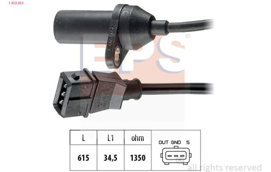 Sensor, crankshaft pulse Made in Italy - OE Equivalent 1.953.053 EPS Facet