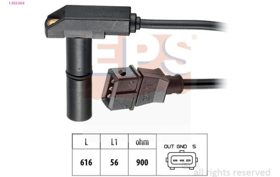 Sensor, crankshaft pulse Made in Italy - OE Equivalent 1.953.054 EPS Facet