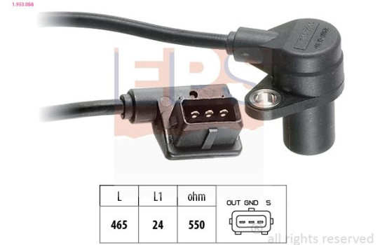 Sensor, crankshaft pulse Made in Italy - OE Equivalent 1.953.056 EPS Facet