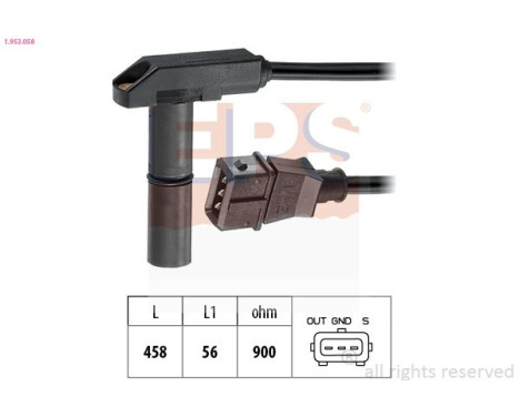 Sensor, crankshaft pulse Made in Italy - OE Equivalent 1.953.058 EPS Facet