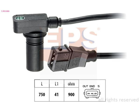 Sensor, crankshaft pulse Made in Italy - OE Equivalent 1.953.066 EPS Facet