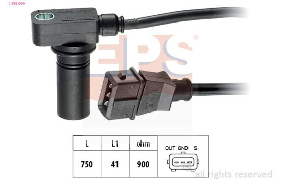 Sensor, crankshaft pulse Made in Italy - OE Equivalent 1.953.066 EPS Facet