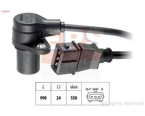 Sensor, crankshaft pulse Made in Italy - OE Equivalent 1.953.073 EPS Facet