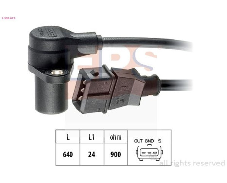 Sensor, crankshaft pulse Made in Italy - OE Equivalent 1.953.075 EPS Facet
