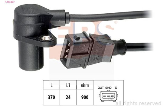 Sensor, crankshaft pulse Made in Italy - OE Equivalent 1.953.077 EPS Facet