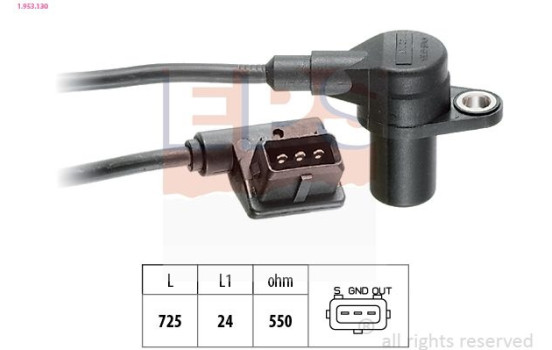 Sensor, crankshaft pulse Made in Italy - OE Equivalent 1.953.130 EPS Facet