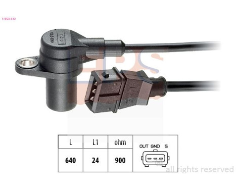 Sensor, crankshaft pulse Made in Italy - OE Equivalent 1.953.132 EPS Facet