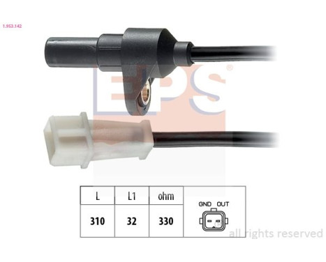 Sensor, crankshaft pulse Made in Italy - OE Equivalent 1.953.142 EPS Facet