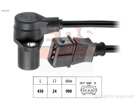 Sensor, crankshaft pulse Made in Italy - OE Equivalent 1.953.156 EPS Facet