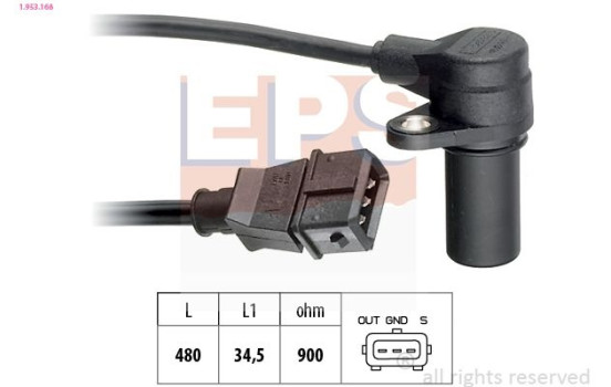 Sensor, crankshaft pulse Made in Italy - OE Equivalent 1.953.168 EPS Facet