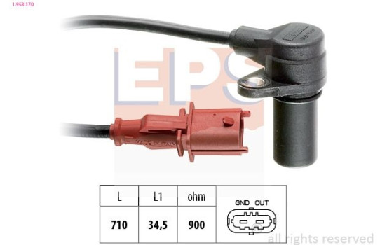 Sensor, crankshaft pulse Made in Italy - OE Equivalent 1.953.170 EPS Facet