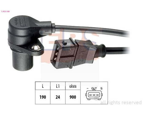Sensor, crankshaft pulse Made in Italy - OE Equivalent 1.953.180 EPS Facet