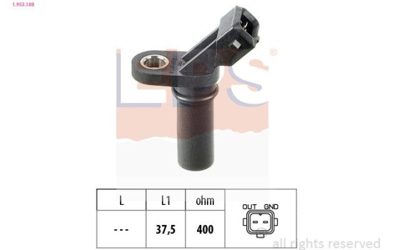 Sensor, crankshaft pulse Made in Italy - OE Equivalent 1.953.188 EPS Facet