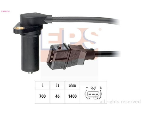 Sensor, crankshaft pulse Made in Italy - OE Equivalent 1.953.224 EPS Facet