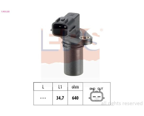 Sensor, crankshaft pulse Made in Italy - OE Equivalent 1.953.225 EPS Facet