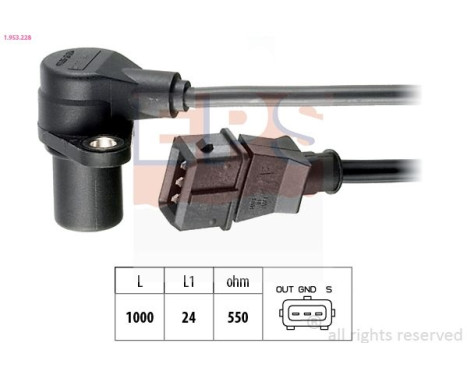 Sensor, crankshaft pulse Made in Italy - OE Equivalent 1.953.228 EPS Facet
